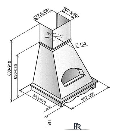 Кухонная вытяжка Elikor Бельведер 90П-650-П3Д (бежевый/дуб неокрашенный) (942299) - Изображение №3 — Интернет-магазин ПроЗаказ