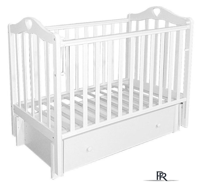 Классическая детская кроватка Антел Каролина-4/6 (белый) - Изображение №1 — Интернет-магазин ПроЗаказ