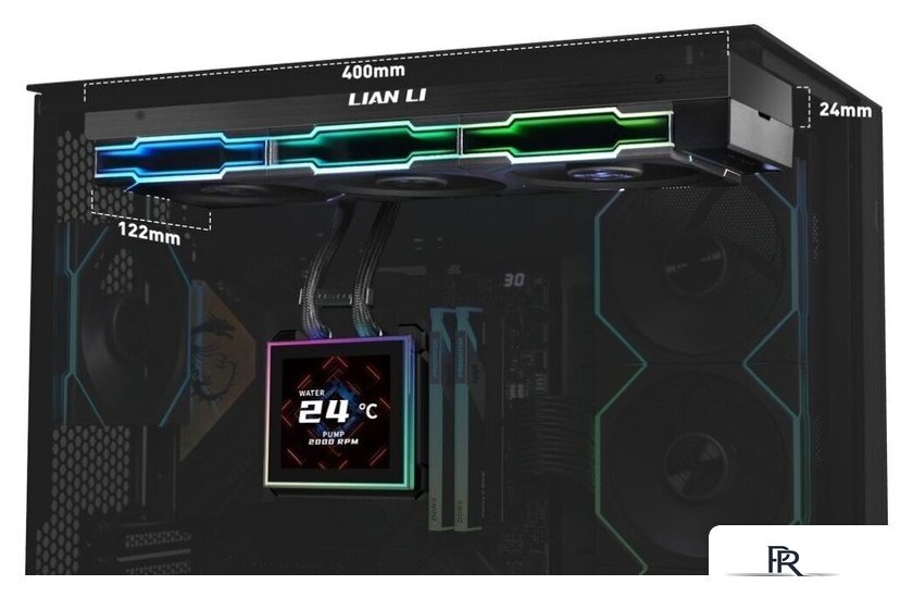 Система жидкостного охлаждения для процессора Lian Li HydroShift II LCD-S 360TL G89.GHS2LCDS36TB.R0 - Изображение №6 — Интернет-магазин ПроЗаказ