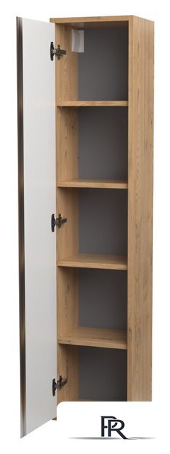  ЗОВ Шкаф-пенал Парма 150 PP150LHO0MBPMC1A (дуб/черный) - Изображение №2 — Интернет-магазин ПроЗаказ