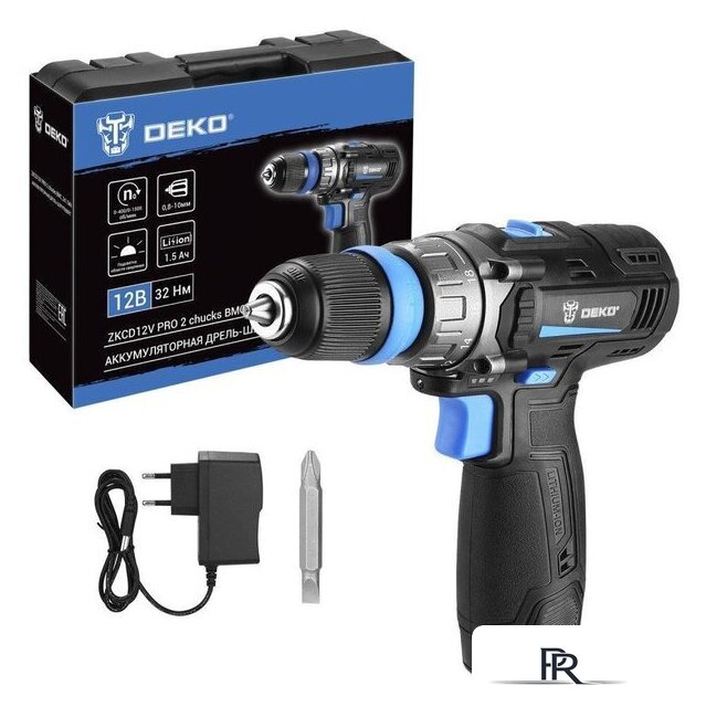 Дрель-шуруповерт Deko ZKCD12V PRO 084-1013 (с 2-мя АКБ, кейс) - Изображение №1 — Интернет-магазин ПроЗаказ