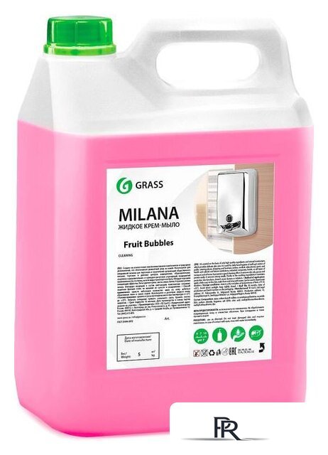  Grass Крем-мыло жидкое увлажняющее Milana fruit bubbles 5 л - Изображение №1 — Интернет-магазин ПроЗаказ