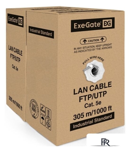 Кабель ExeGate FUTP4-C5e-CU-S24-IN-PVC-GY-305 FTP - Изображение №2 — Интернет-магазин ПроЗаказ