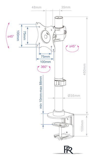 Кронштейн для монитора Arm Media LCD-T41 - Изображение №2 — Интернет-магазин ПроЗаказ