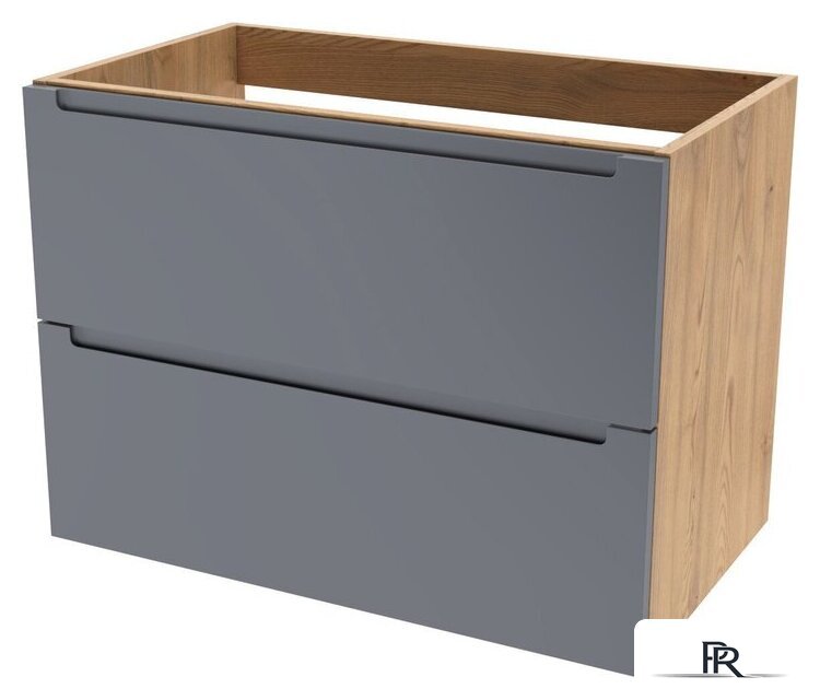  ЗОВ Тумба под умывальник Дион 70 D70LHO0M7015МKV5 (графит матовый/дуб) - Изображение №1 — Интернет-магазин ПроЗаказ