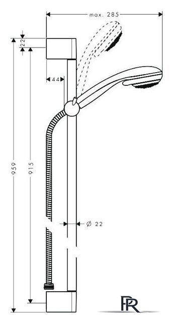 Душевой гарнитур  Hansgrohe Crometta 85 Multi (27766000) - Изображение №2 — Интернет-магазин ПроЗаказ