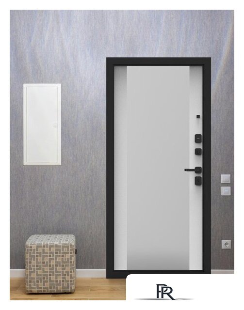 Металлическая дверь Guard Line зеркало графит/шагрень белая (86x205, правая) - Изображение №7 — Интернет-магазин ПроЗаказ