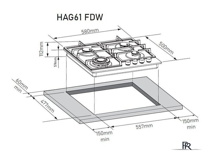 Варочная панель ZorG HAG61 FDW black - Изображение №9 — Интернет-магазин ПроЗаказ