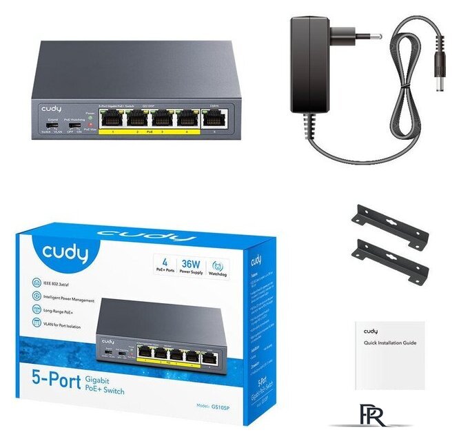 Неуправляемый коммутатор Cudy GS105P 1.0 - Изображение №2 — Интернет-магазин ПроЗаказ