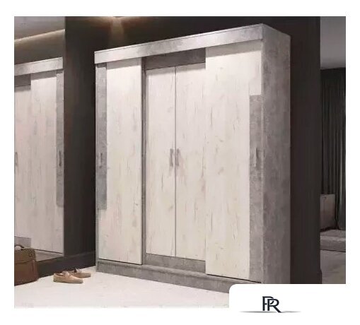 Шкаф-купе Стендмебель Гамма ШК 01 (дуб крафт белый/ателье светлый) - Изображение №1 — Интернет-магазин ПроЗаказ