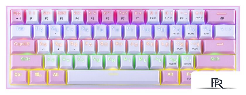 Клавиатура Redragon Fizz (розовый/белый) - Изображение №1 — Интернет-магазин ПроЗаказ