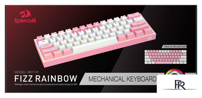 Клавиатура Redragon Fizz (розовый/белый) - Изображение №9 — Интернет-магазин ПроЗаказ