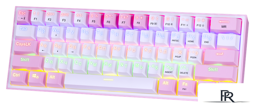 Клавиатура Redragon Fizz (розовый/белый) - Изображение №13 — Интернет-магазин ПроЗаказ