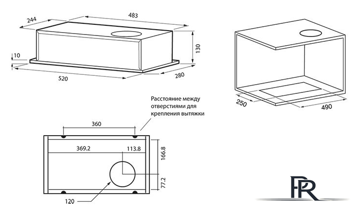 Кухонная вытяжка Krona Selina 600 PB (нержавеющая сталь) - Изображение №2 — Интернет-магазин ПроЗаказ
