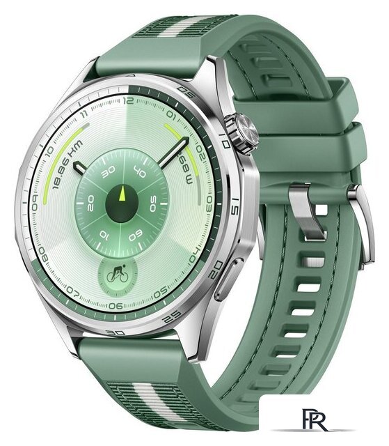 Умные часы Huawei Watch GT 6 46 мм (серебристый, с зеленым плетеным ремешком, международная версия) - Изображение №1 — Интернет-магазин ПроЗаказ