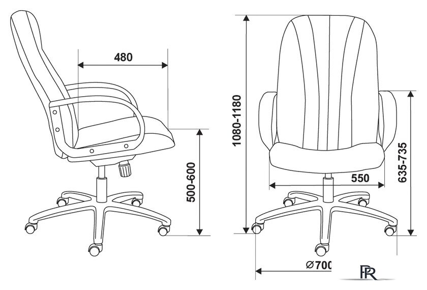 Офисное кресло Бюрократ T-898AXSN/3C1GR (серый) - Изображение №6 — Интернет-магазин ПроЗаказ