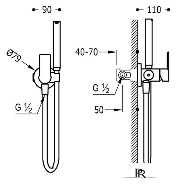 Гигиенический душ Tres Loft 20522301AC - Изображение №2 — Интернет-магазин ПроЗаказ