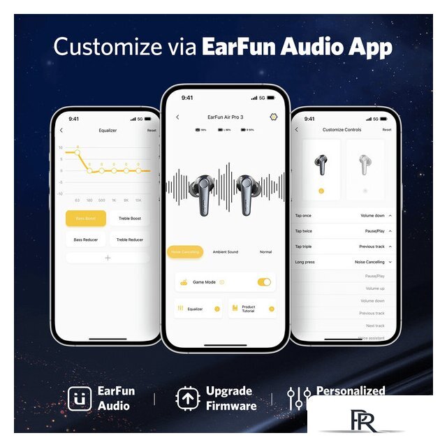 Наушники EarFun Air Pro 3 (черный) - Изображение №8 — Интернет-магазин ПроЗаказ