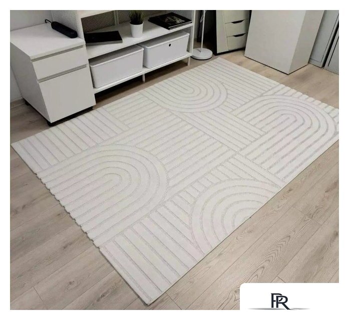 Ковер для жилой комнаты Radjab Carpet Сканди Сизаль Прямоугольник 10946A 12267RK (2.4x3.4, Krem/Krem) - Изображение №2 — Интернет-магазин ПроЗаказ