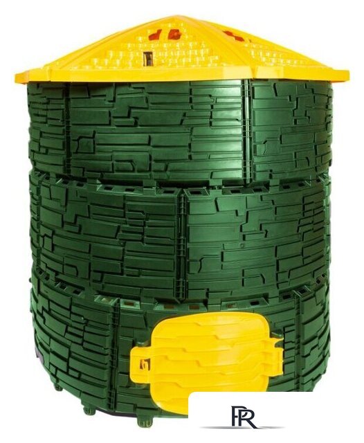 Компостер ВПМ Усиленный 6199378 (1170 л, темно-зеленый/желтый) - Изображение №1 — Интернет-магазин ПроЗаказ