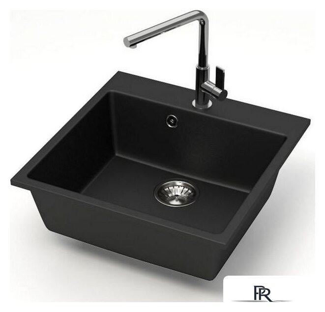 Кухонная мойка MARRBAXX Карельский камень модель 42/Q4 (черный) - Изображение №1 — Интернет-магазин ПроЗаказ