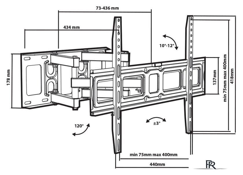 Кронштейн для телевизора Tuarex OLIMP-606 - Изображение №3 — Интернет-магазин ПроЗаказ