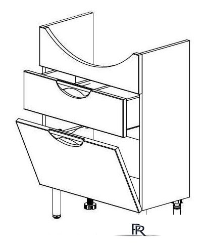  СанитаМебель Тумба Камелия 64.12 Д3 с умывальником Грация - Изображение №2 — Интернет-магазин ПроЗаказ