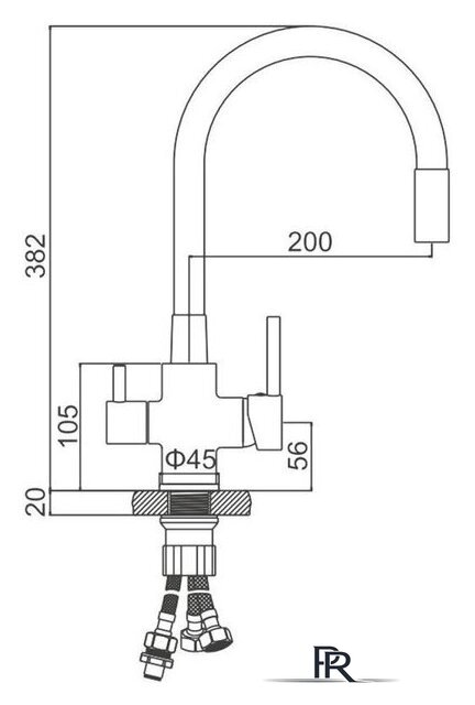 Смеситель Ledeme L74255B-2 - Изображение №2 — Интернет-магазин ПроЗаказ