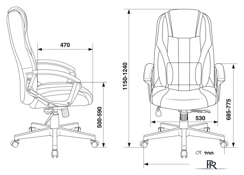 Игровое (геймерское) кресло Zombie 9 (черный/синий) - Изображение №9 — Интернет-магазин ПроЗаказ