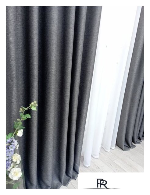 Штора Модный текстиль 01L1 112MT391019 (250x210, темно-серый) - Изображение №10 — Интернет-магазин ПроЗаказ