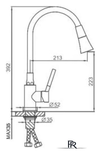 Смеситель FRAP F4044-9 - Изображение №9 — Интернет-магазин ПроЗаказ