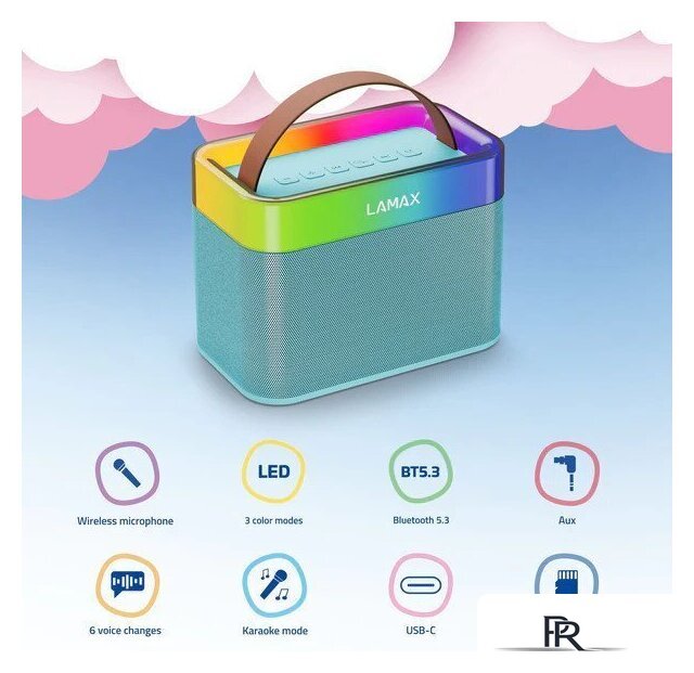 Беспроводная колонка Lamax KaraokeKid1 (голубой) - Изображение №3 — Интернет-магазин ПроЗаказ
