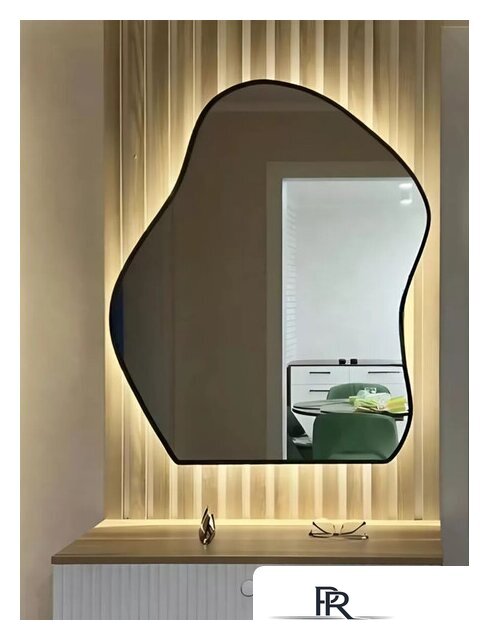 Зеркало EMZE 76x92 LED.CLOUD.UV.76.92.CHE.4K (черный с УФ-окантовкой и подсветкой) - Изображение №2 — Интернет-магазин ПроЗаказ