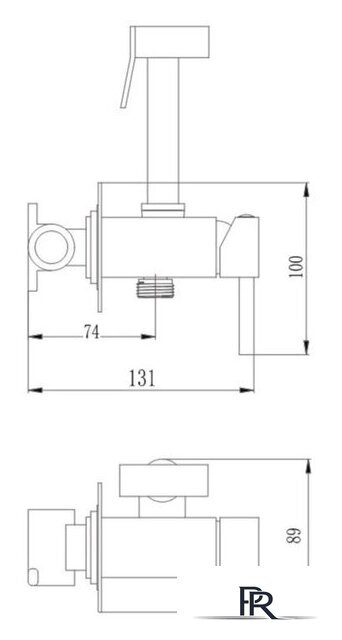 Гигиенический душ Haiba HB5512-7 (черный) - Изображение №2 — Интернет-магазин ПроЗаказ