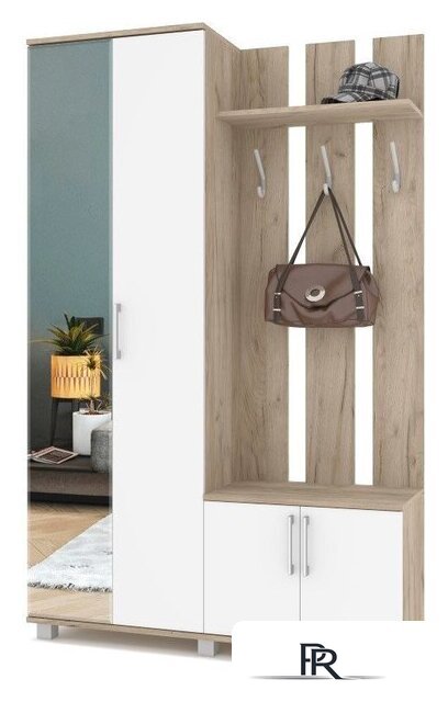 Стенка Modern Лира (серый дуб/белый) - Изображение №1 — Интернет-магазин ПроЗаказ