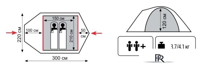 Экспедиционная палатка TRAMP Mountain 2 v2 - Изображение №2 — Интернет-магазин ПроЗаказ