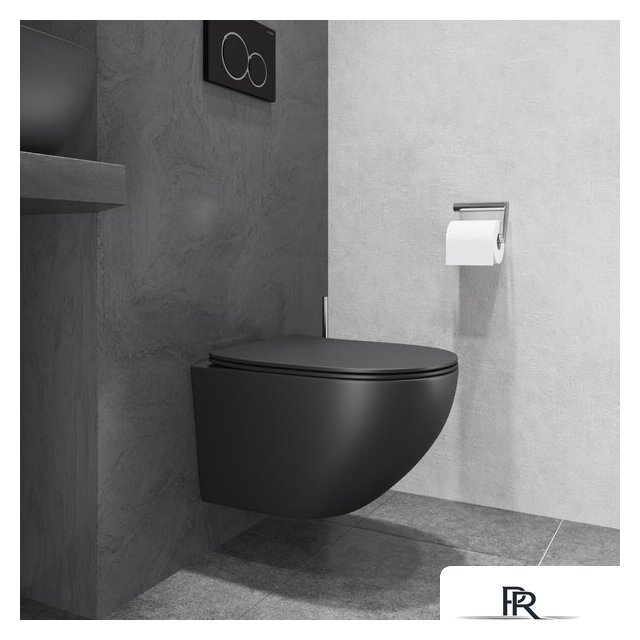 Унитаз подвесной Lauter Sulzdorf с микролифтом и кнопкой смыва 219704F (белый/черный) - Изображение №19 — Интернет-магазин ПроЗаказ