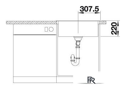Кухонная мойка Blanco Pleon 6 523686 (антрацит) - Изображение №6 — Интернет-магазин ПроЗаказ
