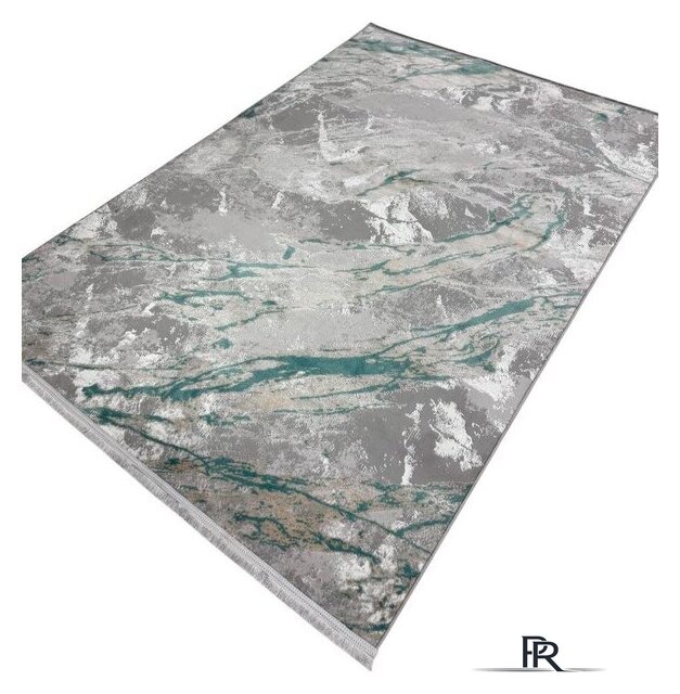 Ковер для жилой комнаты Radjab Carpet Афина Прямоугольник 9012A 12892RK (3x5, Grey/Green) - Изображение №1 — Интернет-магазин ПроЗаказ