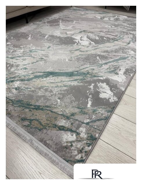 Ковер для жилой комнаты Radjab Carpet Афина Прямоугольник 9012A 12892RK (3x5, Grey/Green) - Изображение №5 — Интернет-магазин ПроЗаказ