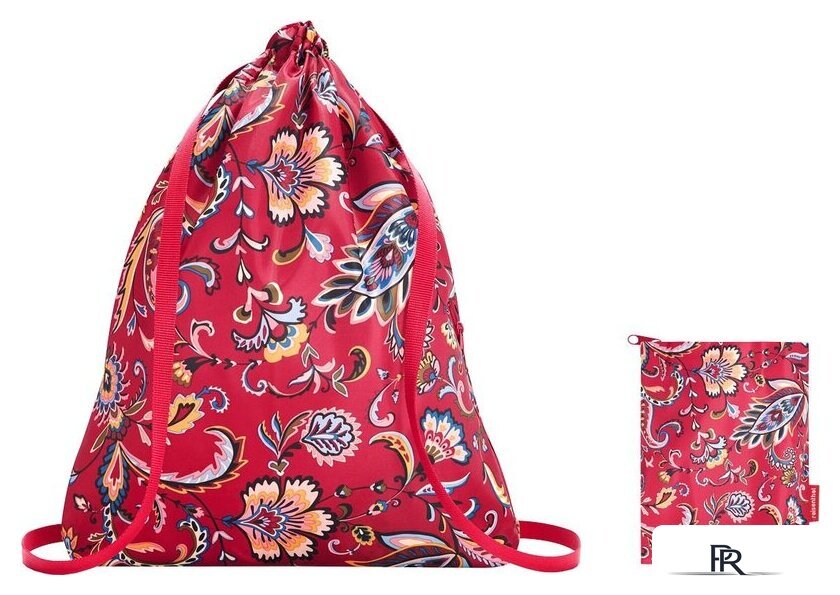 Мешок для обуви Reisenthel Mini Maxi Sacpack Paisley Ruby - Изображение №1 — Интернет-магазин ПроЗаказ