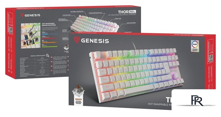 Клавиатура Genesis Thor 303 TKL RGB (белый, нет кириллицы) - Изображение №13 — Интернет-магазин ПроЗаказ