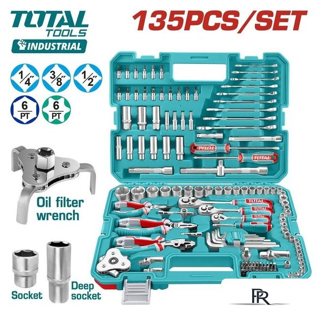 Универсальный набор инструментов Total THKTHP21356 (135 предметов) - Изображение №1 — Интернет-магазин ПроЗаказ