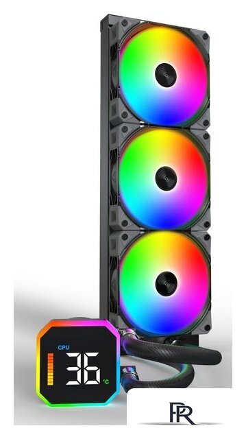 Система жидкостного охлаждения для процессора Montech HyperFlow Digital 360 (черный) - Изображение №3 — Интернет-магазин ПроЗаказ