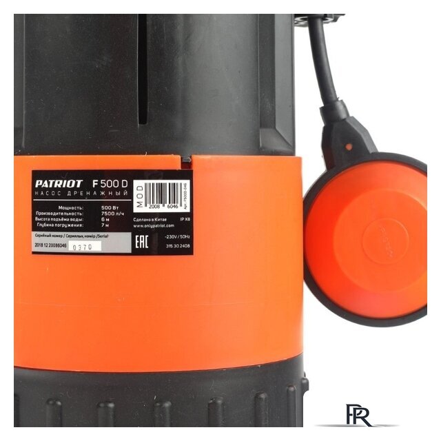 Дренажный насос Patriot F 500 D - Изображение №10 — Интернет-магазин ПроЗаказ