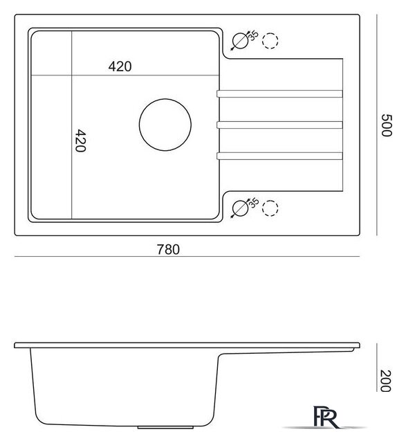 Кухонная мойка Quadron HCQP7850ST - Изображение №5 — Интернет-магазин ПроЗаказ