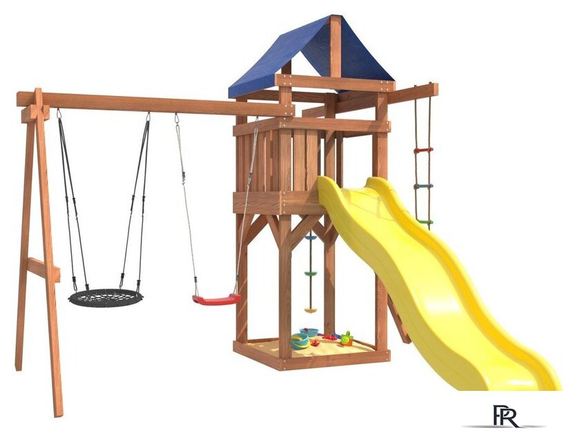 Игровой комплекс National Tree Company С качелями лодочка и гнездом 60 IgroWoods ДП-3 - Изображение №1 — Интернет-магазин ПроЗаказ