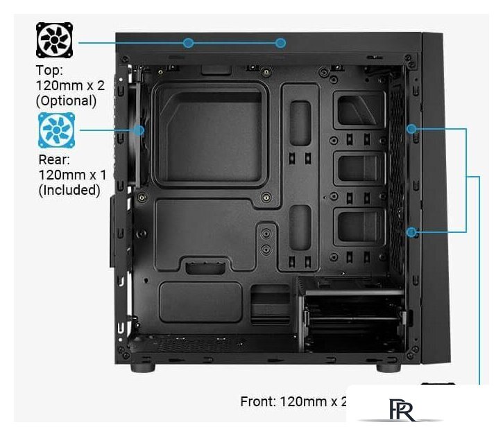 Корпус AeroCool Bolt Mini-G-BK-v1 - Изображение №4 — Интернет-магазин ПроЗаказ
