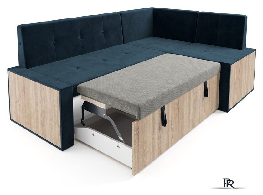 Угловой диван Мебель-АРС Таллин 191x83x121 (темно-синий Luna 034) - Изображение №5 — Интернет-магазин ПроЗаказ