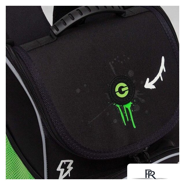 Школьный рюкзак Grizzly RAm-585-8 (черный/салатовый) - Изображение №6 — Интернет-магазин ПроЗаказ